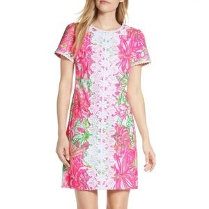 Lilly Pulitzer Maudie Stretch Shift Dress in Resort White Koala Me Maybe,Size 8